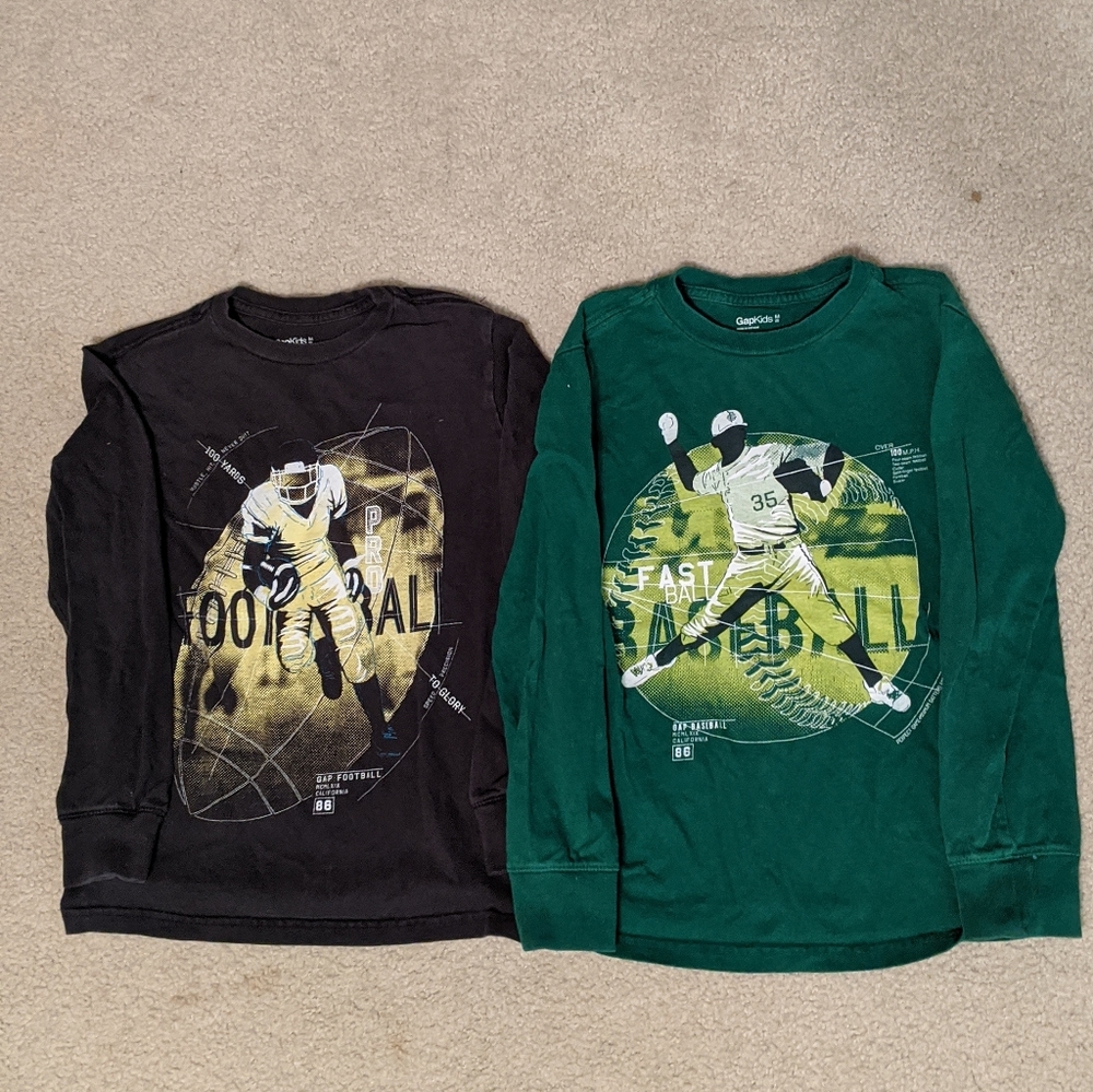 2 boys (size medium/8) long sleeve tee shirts